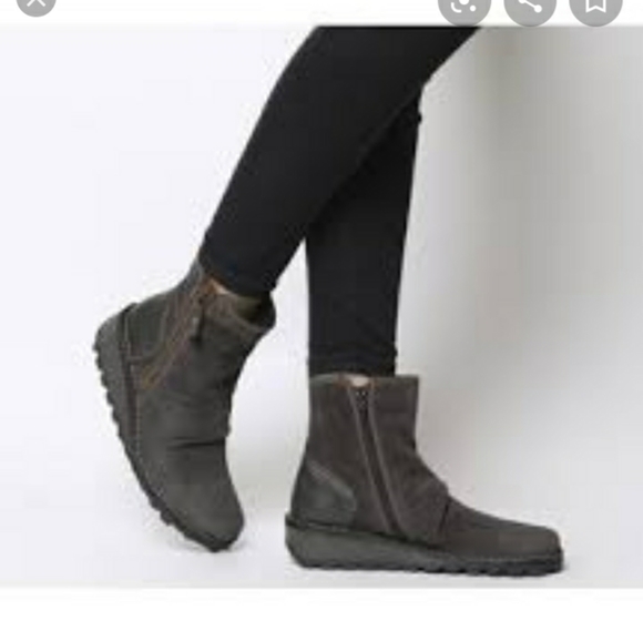 Fly London Mong Diesel Suede Wedge 